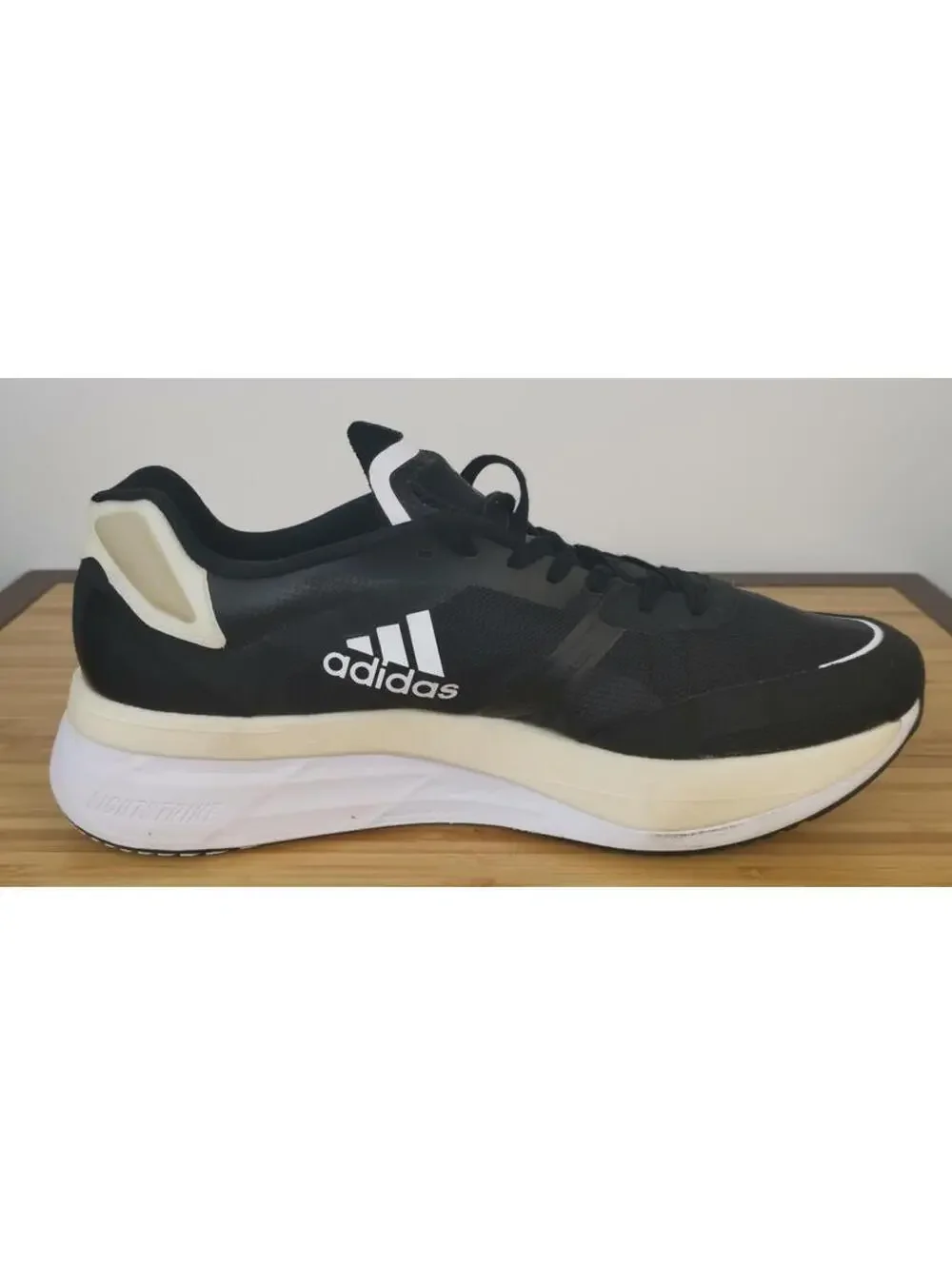 Adidas Men's Adizero Boston 10 Running Shoes Size 10.5 Black/White/Carbon